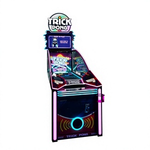 Máquina recreativa de redención Trick Pong para 1 jugador, juego de lanzamiento de pelotas con premios de billetes, operado con monedas - Product Image 1