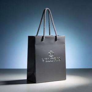 Bolsas de Cartón Negras Ecológicas de Lujo con Logotipo Personalizado, Reciclables, para Tiendas de Ropa y Artesanía con Velas - Product Image 1