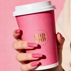 Vasos de papel biodegradables premium impresos a medida, vasos de café compostables con revestimiento de PLA para suministro de envases de bebidas para llevar. - Product Image 3