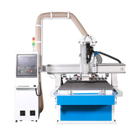 Machine d'emboîtement en bois cnc 1325 ATC pour chaîne de production de fabrication de portes d'armoires en bois
