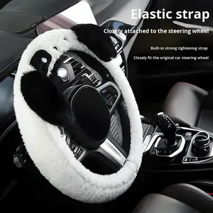 Honglilai ที่หุ้มพวงมาลัยรถยนต์ลายหมีน่ารัก, อุปกรณ์ตกแต่งรถยนต์ขนาด38ซม. ใช้ได้ทั่วไป - Product Image 1