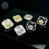 Kancing Jahit Kustom Pabrik Berkualitas Tinggi dari Logam Paduan Seng untuk Kemeja, Mantel, Berhiaskan Rhinestone, Ramah Lingkungan, Tahan Lama, Bentuk Persegi Panjang