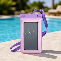 Sac de téléphone étanche en PVC unisexe avec fonctionnalités flottantes et écran tactile pour la natation, la plongée, le rafting et les activités de plein air