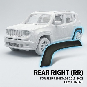 Auto Spatlappen Spatschermen voor J-EEP Renegade 2016-2023 Voor Achter