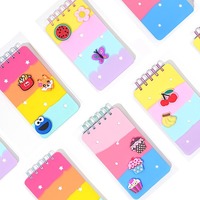 Carnet à spirale personnalisé en silicone DIY, mini-journal mignon pour fille avec trous pour breloques, cadeau, 80 feuilles, vente en gros OEM