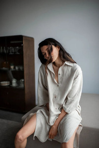 Abito da <span class=keywords><strong>donna</strong></span> in cotone biologico canapa abito personalizzato in cotone e taglia da <span class=keywords><strong>donna</strong></span> <span class=keywords><strong>abbigliamento</strong></span> in canapa traspirante <span class=keywords><strong>sostenibile</strong></span> - Product Image 6