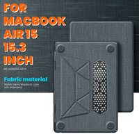 Crique de protection pour ordinateur portable en tissu durable avec support magnétique pour Mac Book Air 15 15.3 pouces 2023/2024 modèle M2 A2941/M3 A3114