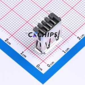 292303-6 USB Connector Bent Lead Through Hole Connector Type-A USB 2.0 Female Right Angle Insert - Product Image 2