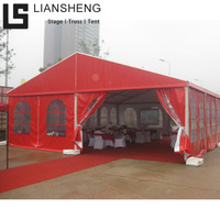 Grandes tentes d'extérieur en aluminium personnalisées de 15m x 30m et 20m x 30m, blanches et transparentes, pour salons professionnels et événements religieux, à vendre