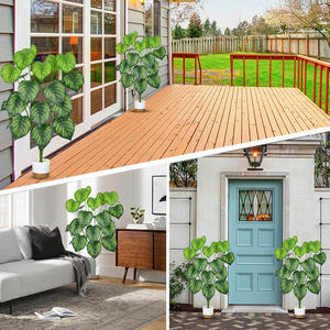 Arbre à argent artificiel <span class=keywords><strong>en</strong></span> plastique <span class=keywords><strong>en</strong></span> pot 100-200 cm <span class=keywords><strong>D</strong></span>écoration paysagère intérieure et extérieure pour salon salle à manger cour balcon - Product Image 2