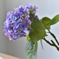 Bunga Hydrangea Buatan Real Touch 3D Print, Kepala Bunga Besar, Hydrangea Palsu untuk Dekorasi Pernikahan, Rumah, Hotel, dan Dekorasi Bunga