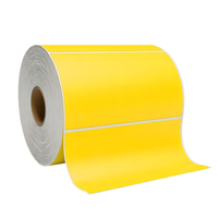 4 x 2 pouces, étiquettes autocollantes imperméables, thermiques directes, perforées, couleur jaune, pour l'étiquetage des petites entreprises, inventaire