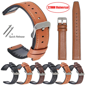 Correa de cuero y silicona de 22mm para <span class=keywords><strong>Huawei</strong></span> <span class=keywords><strong>Watch</strong></span> <span class=keywords><strong>GT</strong></span> <span class=keywords><strong>Runner</strong></span> 2 GT6 6Pro GT5 GT4 <span class=keywords><strong>46mm</strong></span>, pulsera de repuesto para Galaxy <span class=keywords><strong>Watch</strong></span> 3 45mm Gear S3 - Product Image 1