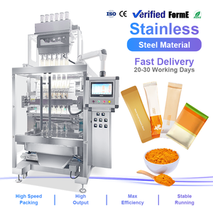 เครื่องบรรจุซองผงเครื่องเทศผงขมิ้นแบบหลายเลนความเร็วสูง เครื่องซีลสามด้านและเครื่องซีลหลัง - Product Image 1
