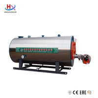 Chaudière à eau chaude à tube horizontal double combustible (huile et gaz) série WNS, à commande automatique et à économie d'énergie