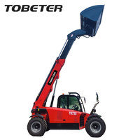 Chargeur télescopique 3,5 tonnes 3500 kg avec fourche à palettes, hauteur de levage 7 m, diesel, 4 roues motrices, certifié CE, Euro 5 pour utilisation agricole