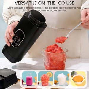 Nuevo Vaso Exprimidor Portátil Recargable por USB, Triturador de Hielo, Preparador de Smoothies, Autolimpiante, Mini Exprimidor de Frutas para el Hogar, Viajes y Comida para Bebés - Product Image 4