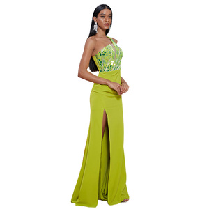 Verified Supplier Lime Green Evening Dress Floral Mermaid Design |  Alibaba.com