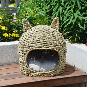 Beliebtes, individuell anpassbares, langlebiges Katzenbett aus geflochtenem Weidenrattan - Product Image 2
