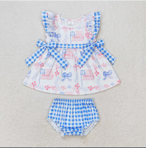 Conjuntos de Ropa de Verano con Lazos para Hermanos, Bebés Niñas y Niños, para el 4 de Julio - Product Image 3