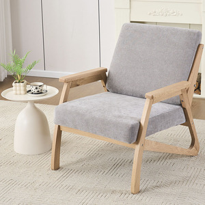 Sillón Reclinable Individual Moderno con Tapicería de Tela para Muebles del Hogar, Sofá con Estructura de Madera Colorida para Sala de Estar - Product Image 5