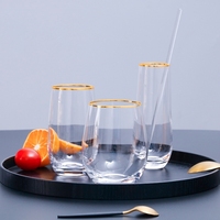 Gran oferta, barra de cocina moderna, cristal transparente, té, agua, cerveza, copa de vidrio para beber Highball