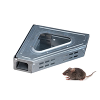 Piège à souris en direct Multicatch intérieur/extérieur sans cruauté métal chat/étain piège à souris Triangle conception libération lutte antiparasitaire