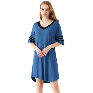 Abito <span class=keywords><strong>da</strong></span> <span class=keywords><strong>notte</strong></span> morbido <span class=keywords><strong>per</strong></span> ragazze camicia <span class=keywords><strong>da</strong></span> <span class=keywords><strong>notte</strong></span> a manica corta <span class=keywords><strong>camicie</strong></span> <span class=keywords><strong>da</strong></span> <span class=keywords><strong>notte</strong></span> in bambù <span class=keywords><strong>da</strong></span> donna - Product Image 5
