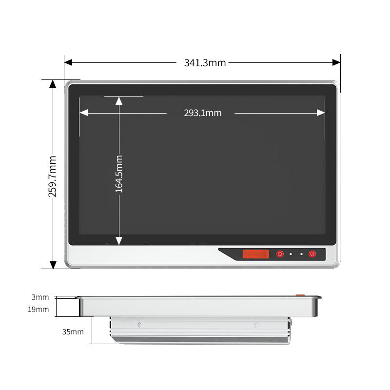Bolinia 10-21Inch Industrial Touch Screen All-in-One PC,Linux/Win Wi-Fi Front USB Dustproof Embedded Wall-mounted Panel PC