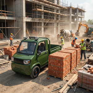 <span class=keywords><strong>รถ</strong></span>กระบะไฟฟ้าขนาดเล็ก ได้รับการรับรองมาตรฐาน EEC ราคาแข่งขัน ขับเคลื่อนสี่ล้อ ห้องโดยสารปิด ความเร็ว 45 กม./ชม. เหมาะสำหรับการขนส่งในฟาร์ม - Product Image 1