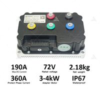 Contrôleur de moteur programmable FARDRIVER ND72360 72V 190A courant continu maximal pour motos électriques/vélos électriques avec protection IP67