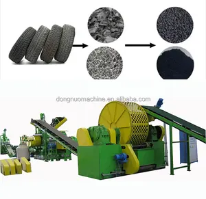 High output auto tire recycling machine tire fiber separator machine tire shredder