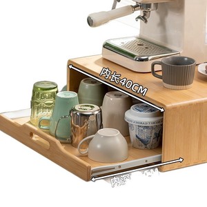 Bamboo Kitchen Storage Rack Double Tier Countertop Spice Organizer With Doors Multifunctional Standing Type - Product Image 5