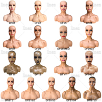 Tête de mannequin femme réaliste avec buste de tête de mannequin d'affichage d'épaule pour perruques maquillage accessoires de beauté affichage