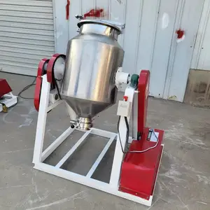 Máquina mezcladora con forma de tambor de cintura de acero inoxidable, equipo de mezcla, licuadora de premezcla de harina en polvo, mezclador de doble cono
