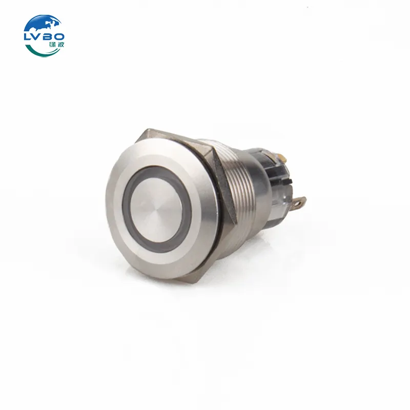 LVBO Metal button switch self-locking and self resetting for computer or car modification LED light 4-pin 5-pin