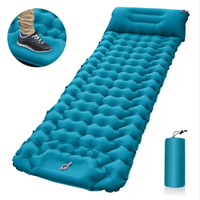 Matelas de camping gonflable d'extérieur avec oreillers, tapis de voyage, lit pliant, coussin d'air ultraléger pour la randonnée et le trekking