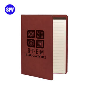 Organizador de cartera de cuero de alta calidad A5 para cuaderno, Cartera de cuero Pu laserable personalizada - Product Image 2