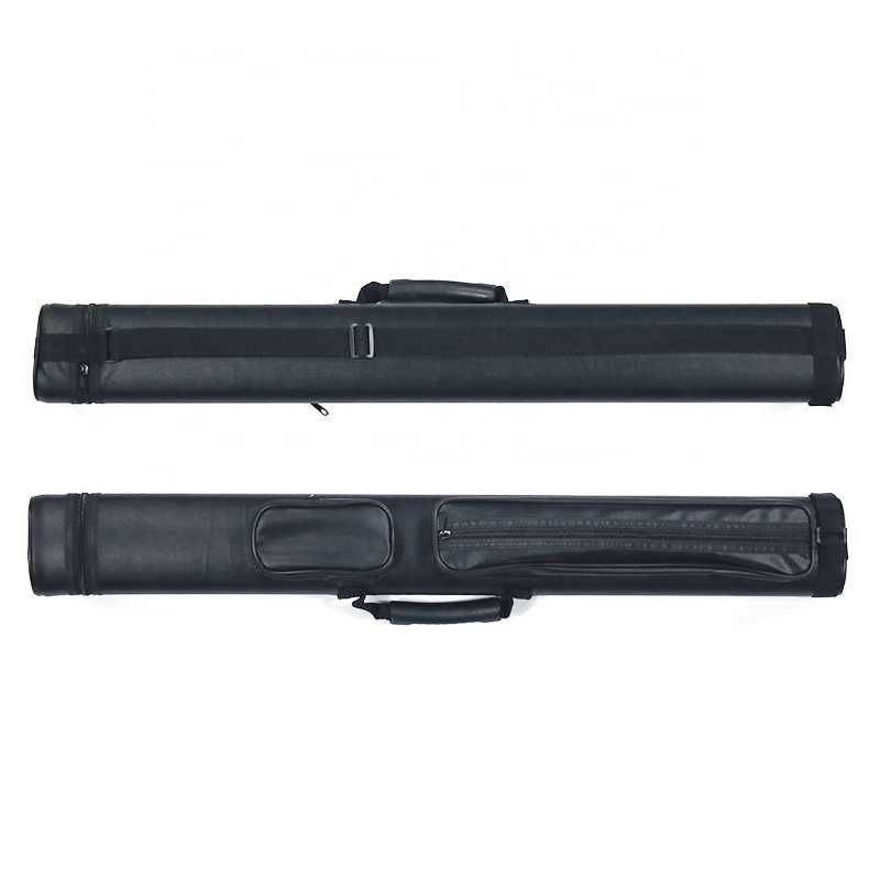 ブラック4穴ビリヤードキューケース2B2S 1/2-PCプールキュー