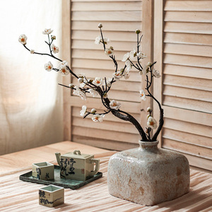 Long Branch Artificial plum Flower Wax plum Faux Flower Living Room Floor Flower Arrangement Home Decoration Desktop Wedding <strong>Flo</strong> - Product Image 2