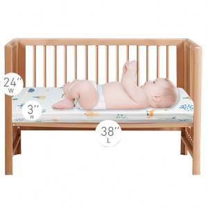 Colchón de Cuna <span class=keywords><strong>Mini</strong></span> con Doble Firmeza, Espuma Viscoelástica con Gel Refrigerante de Alta Densidad, Soporte para Niños Pequeños, 38 x 24 Pulgadas, Funda de Jacquard Suave Extraíble - Product Image 2