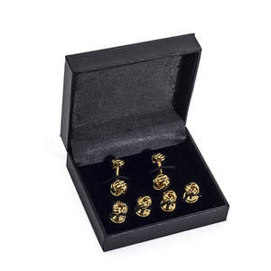 Contenitore di Regalo di lusso D'<span class=keywords><strong>argento</strong></span> Del Polsino Pulsante di Sei 6 Set Tuxedo abiti Maniche <span class=keywords><strong>Gemelli</strong></span> Tuxedo Stud per L'<span class=keywords><strong>uomo</strong></span> - Product Image 3