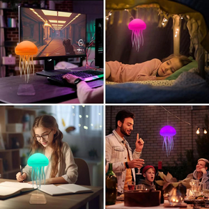 Lampe de table LED dynamique rechargeable par USB à commande tactile, veilleuse <span class=keywords><strong>color</strong></span>ée en forme de méduse flottante, décoration moderne pour la relaxation - Product Image 6