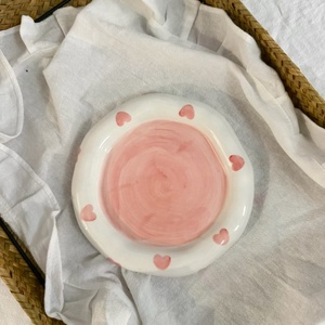 Ins Handkneaded seramik tombul kahve fincan ve çay tabağı Set el-çizilmiş altında sırlı düzensiz süt kupa ve çanak hediyeler için - Product Image 4