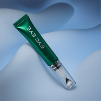 Tubes en plastique à presser vides avec couvercle transparent personnalisé et logo PE de 20ml avec pompe à pression et applicateur en métal pour crème contour des yeux