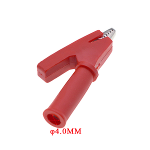 Gaine semi-fermée ouverte de 5MM Petite pince crocodile Queue en cuivre pur avec pince de test haute tension de prise <span class=keywords><strong>banane</strong></span> de 4MM - Product Image 4