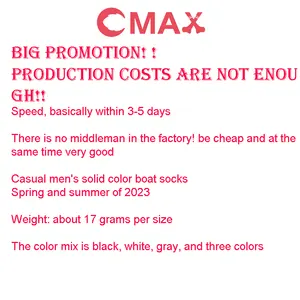 Cmax ถุงเท้าหุ้มข้อของผู้ชาย,ถุงเท้ากีฬาผ้าฝ้ายทันสมัยสีขาวไม่แสดงถุงเท้า