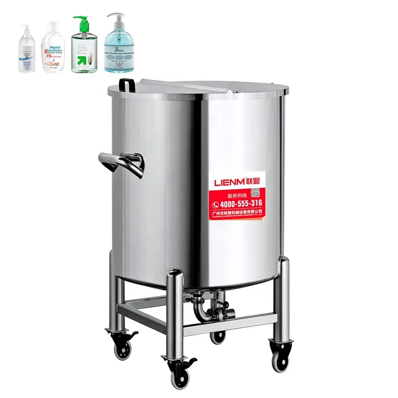 Stainless Steel Storage Tank, Liquid Soap, Perfume Shampoo, Cream Mixer Machine, Automatic Paint Mixing Machine, 1000L, 1500L