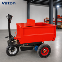 Chariot de manutention électrique télécommandé avec structure en acier pour le transport en jardin, équipement de transport professionnel