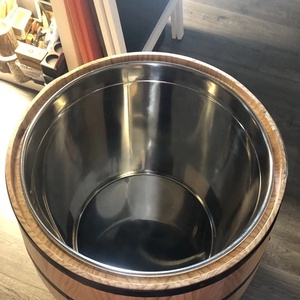 Wholesale <strong>Wood</strong> <strong>Barrel</strong> with Stainless Steel Liner Food Storage <strong>Barrel</strong> - Product Image 2